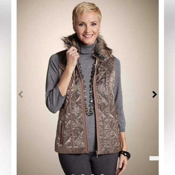 Chico's Quilted Shine Vest - Picture 5 of 10